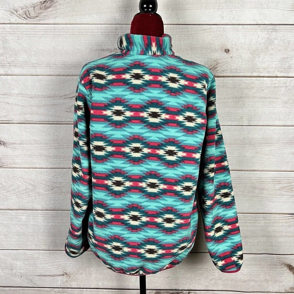 Patagonia Synchilla Aztec Tribal Fleece Snap T Pullover - Picture 4 of 14